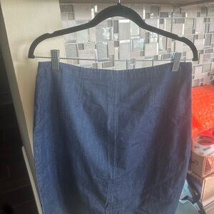 Brooks Brothers Dark Blue Pencil Skirt
